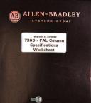 Allen-Bradley-Allen Bradley 7360 PAL Column, Warner Swasey, Specifications Manual 1978-7360-01